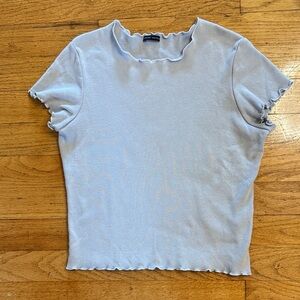 Brandy Melville light blue baby tee